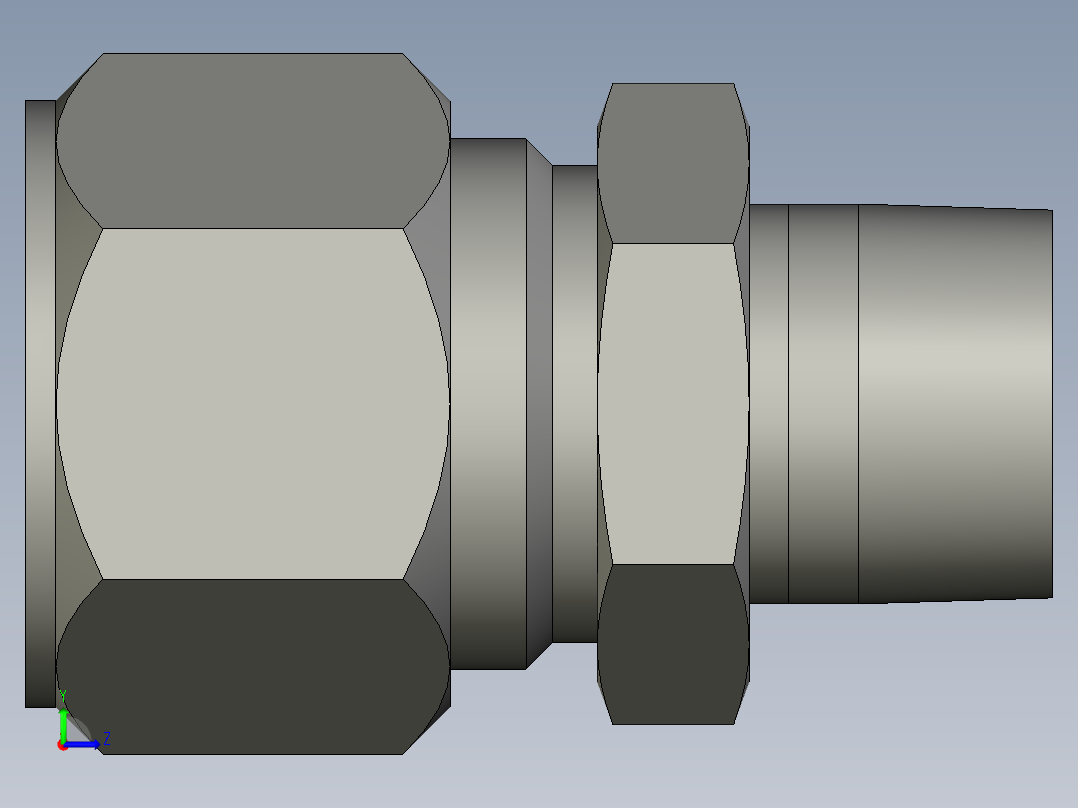 卡套式工业通用硬管接头16-12_fbu-s左视图