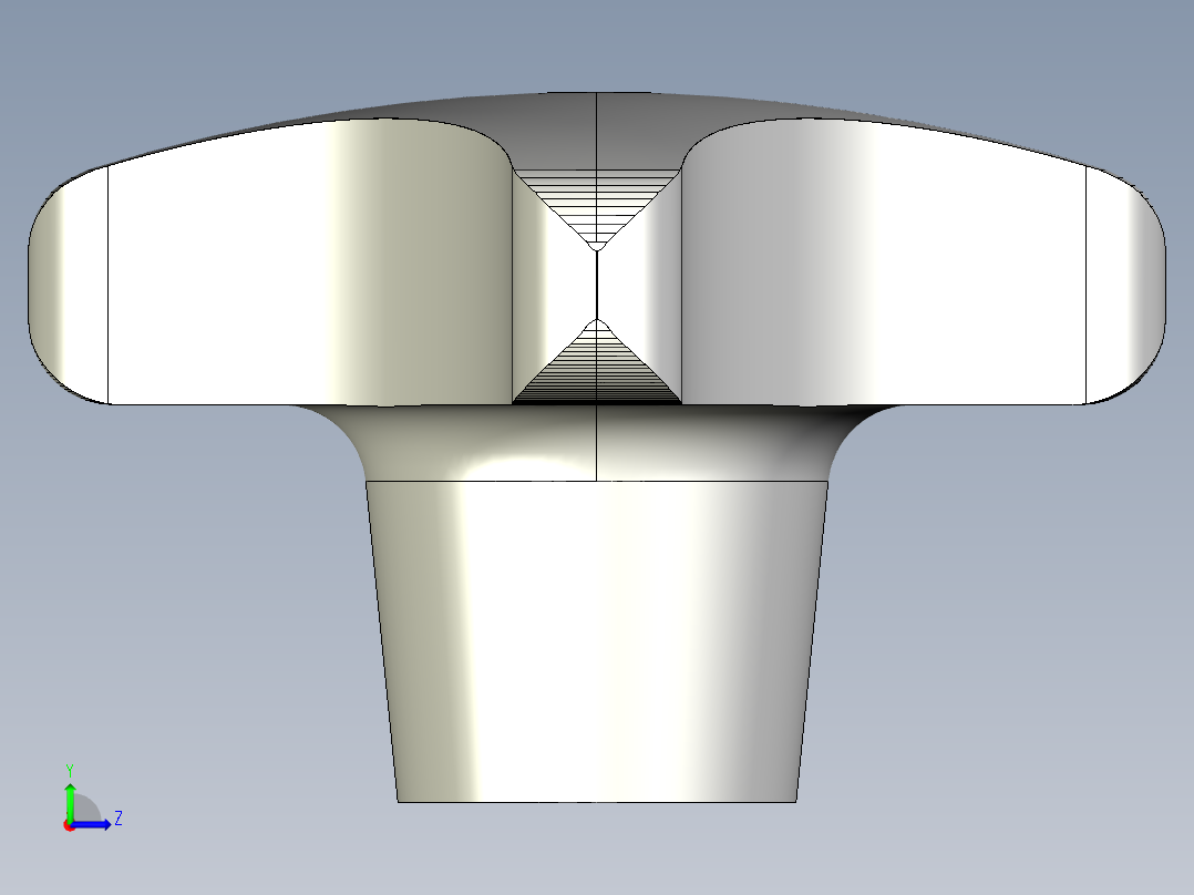 星型把手(鋁合金)ALCK-3D多系列多零件图纸模型左视图