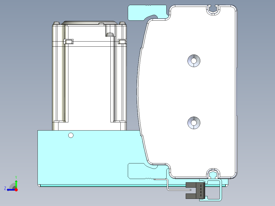 威洛博VBF同步带传动一般环境VBF14-L45-S1800-BLU-ZP40-C3右视图