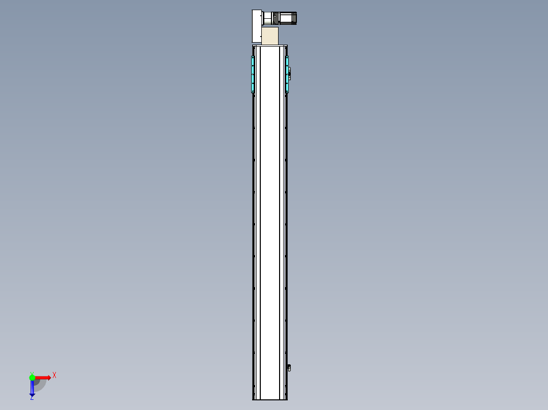 同步带滑台-半封闭B22H-L100-C-S1800-L-P75-D3-N5俯视图