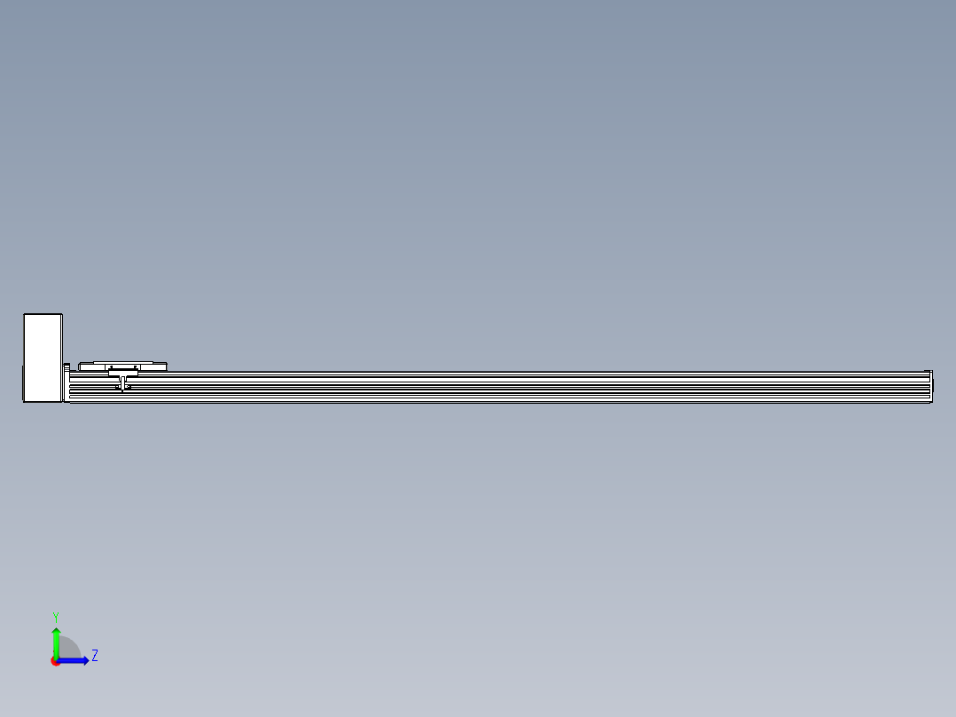 同步带全封闭直线模组TPA-HCB-110D-90-L1250-RU-Y-P40-N3左视图