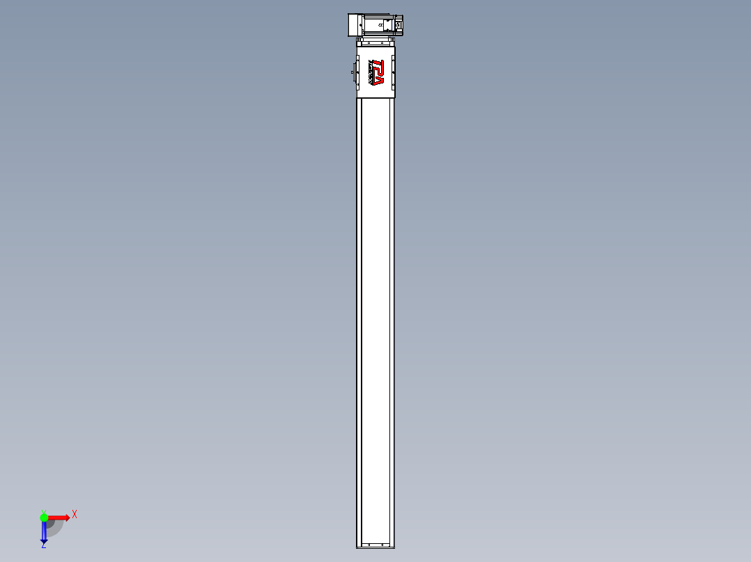 同步带全封闭直线模组TPA-HCB-110D-90-L1250-RU-Y-P40-N3俯视图