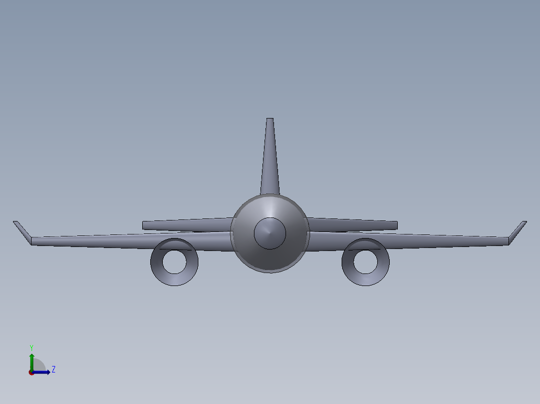 简易飞机模型左视图