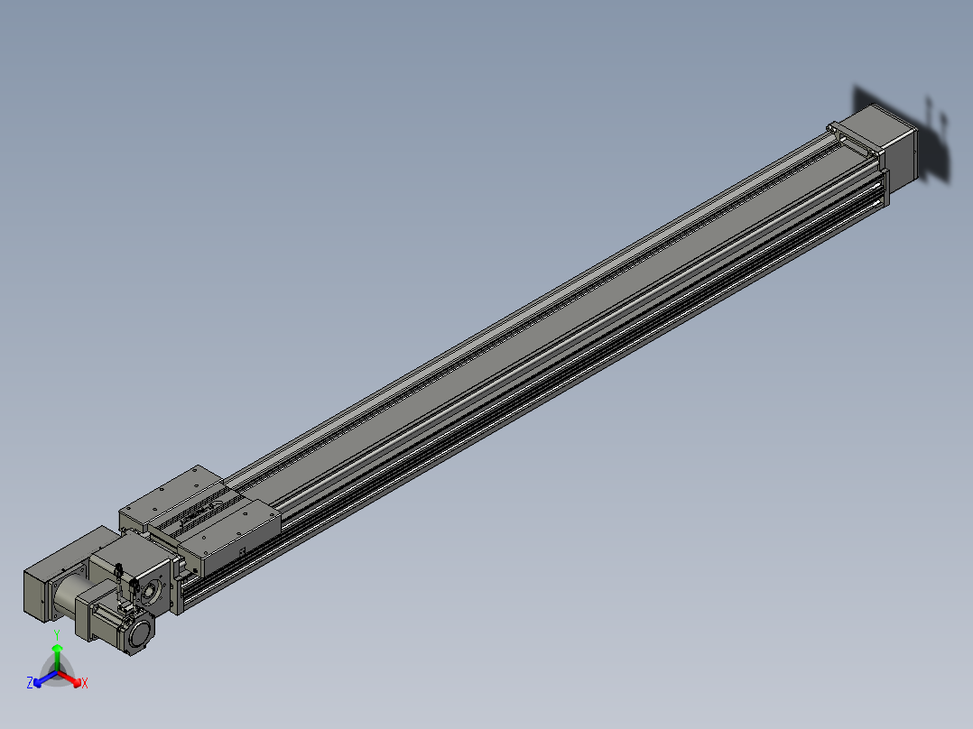 威洛博直线电机模组EB16-L208-S1600-BR-ZP75-MS3-5K正等轴测图