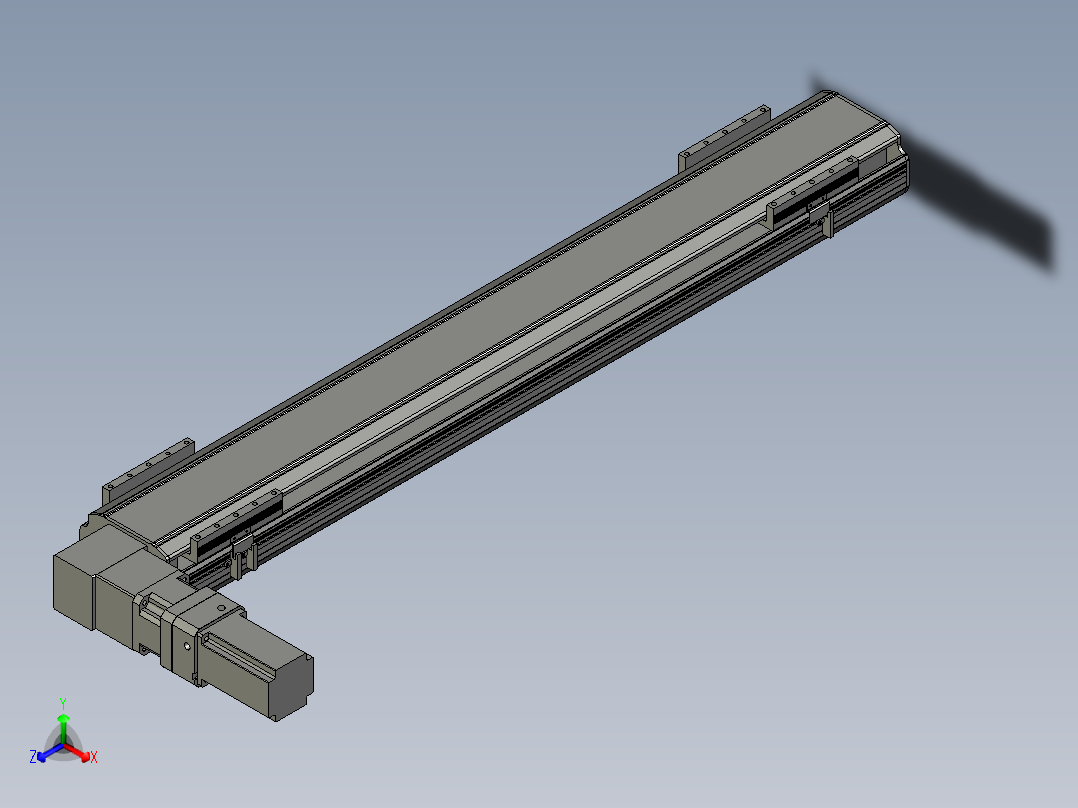 直线模组LHB17-L40-S1000-L(B)设计图纸主视图