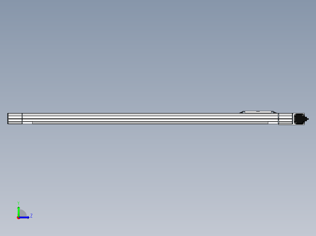 Toyo东佑达直线模组-M65-S-X52-1300-R-P40-C4左视图