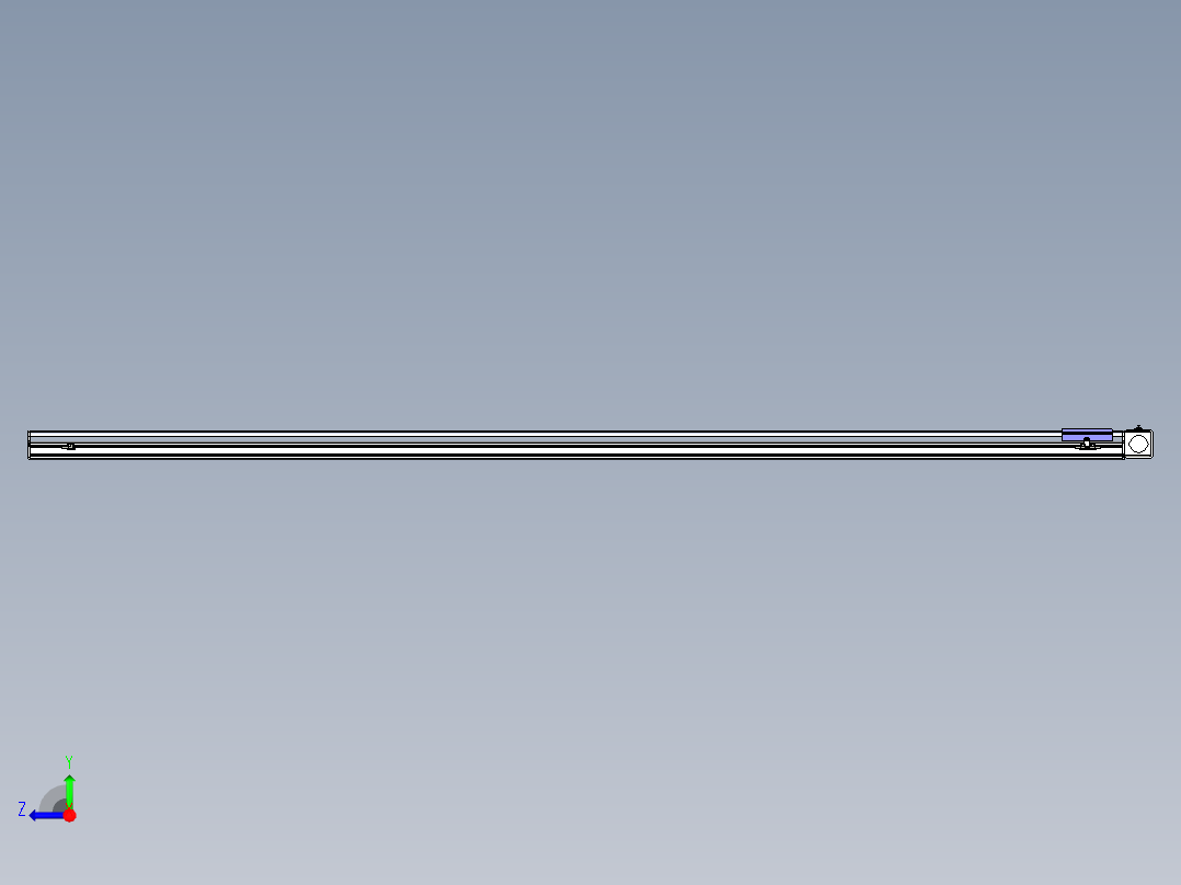同步带滑台-半封闭B17-L100-S3200-L-P75-D3-N3右视图