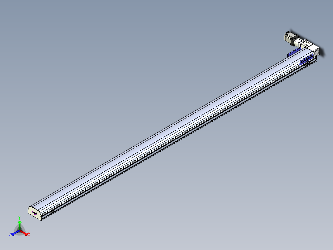 同步带滑台-半封闭B17-L100-S3200-L-P75-D3-N3正等轴测图