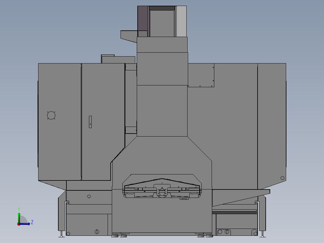 B11-加工中心机床外围钣金左视图