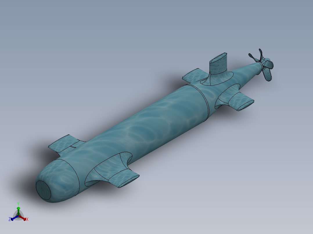 鱼雷正等轴测图