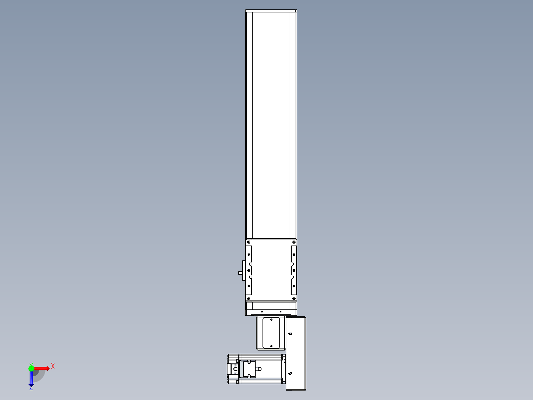 同步带全封闭直线模组TPA-HCB-105D-90-L400-MR-Y-P20-N3俯视图