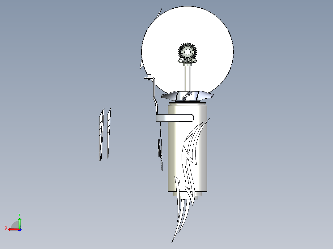 切割磨床后视图