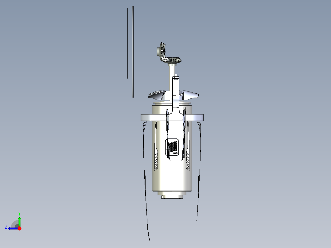 切割磨床右视图