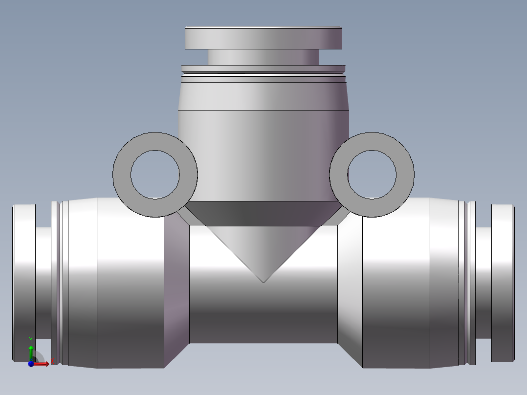 气动接头-T型三通APEW8-6（8变6）前视图