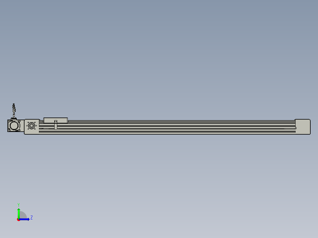 威洛博直线电机模组EB6-L70-S1200-BR-P40-MS3左视图