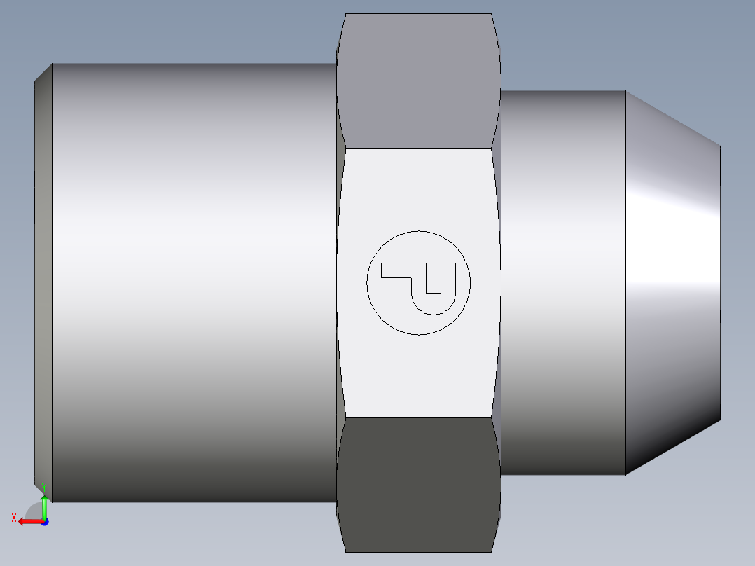 卡套式工业通用硬管接头EO_Weld_connector_AS10L71X后视图