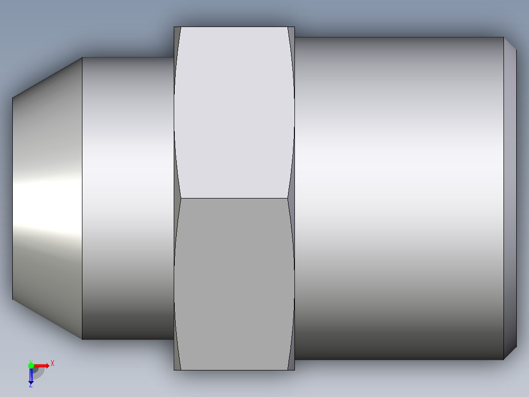 卡套式工业通用硬管接头EO_Weld_connector_AS10L71X俯视图