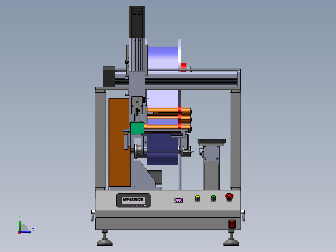 B14_桌面式手机贴膜设备左视图