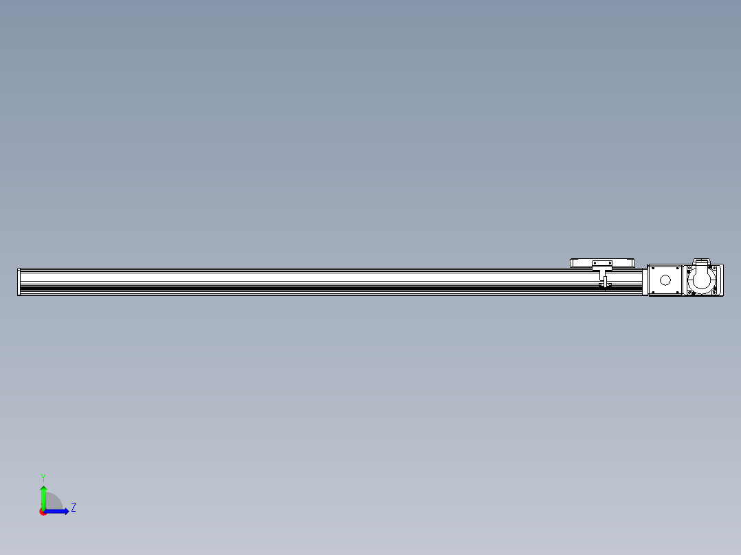 同步带全封闭直线模组TPA-HCB-105D-90-L1050-MR-Y-P20-N3左视图