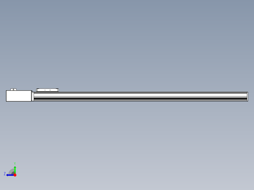 同步带全封闭直线模组TPA-HCB-105D-90-L1050-MR-Y-P20-N3右视图