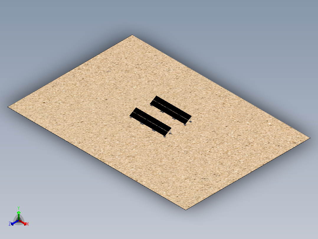 太阳能电池板安装结构2正等轴测图