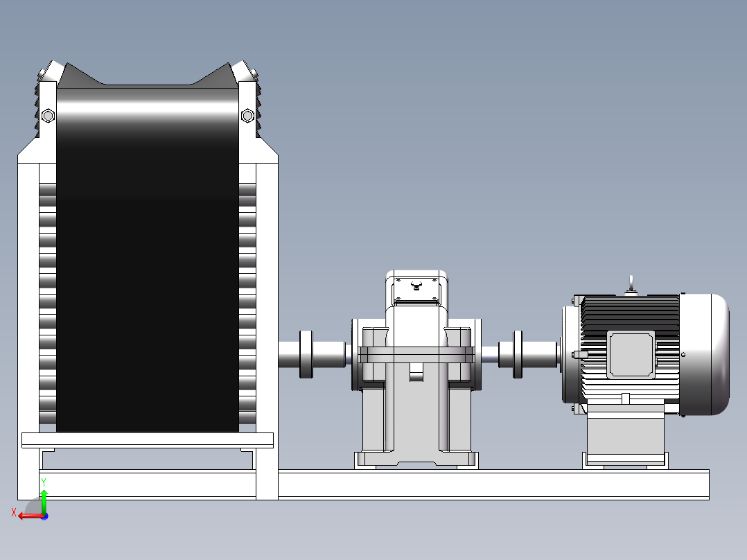 ZY19798 煤渣输送带,矿山皮带输送机后视图