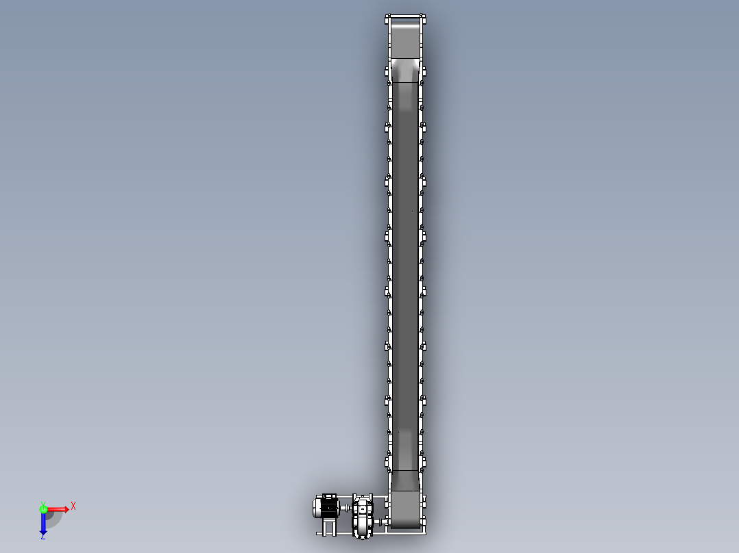 ZY19798 煤渣输送带,矿山皮带输送机俯视图