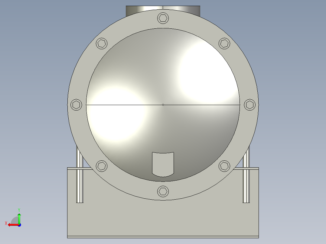 DC-10200系列翅片螺旋式冷却器列管式换热器后视图