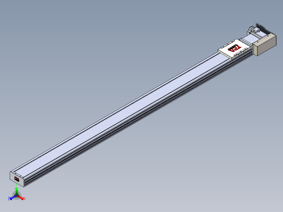 同步带全封闭直线模组TPA-HCB-110D-90-L1600-ML-Y-P40-N3主视图