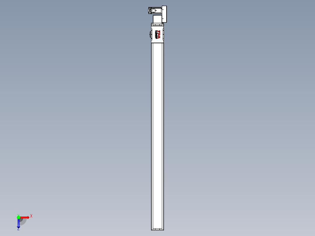 同步带全封闭直线模组TPA-HCB-110D-90-L1600-ML-Y-P40-N3俯视图