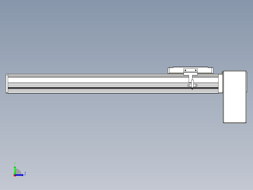 同步带全封闭直线模组TPA-HCB-105D-90-L400-LP-C-P20-N3左视图