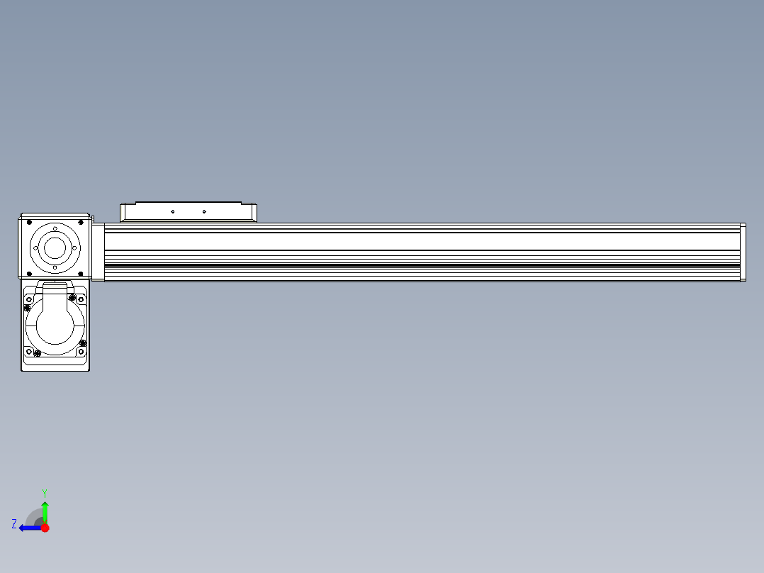同步带全封闭直线模组TPA-HCB-105D-90-L400-LP-C-P20-N3右视图