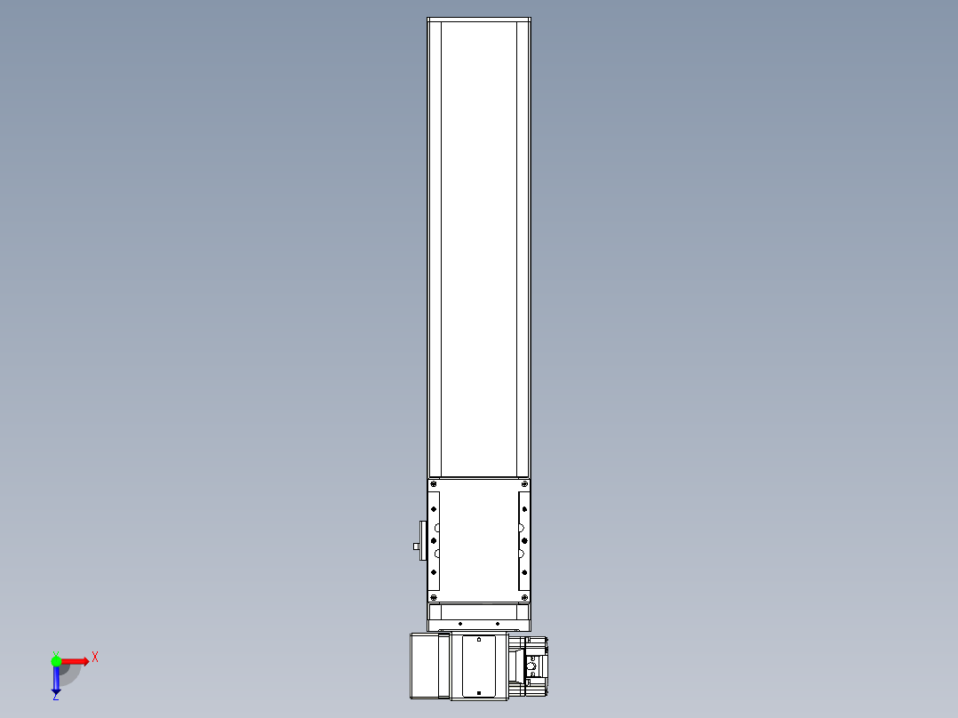 同步带全封闭直线模组TPA-HCB-105D-90-L400-LP-C-P20-N3俯视图
