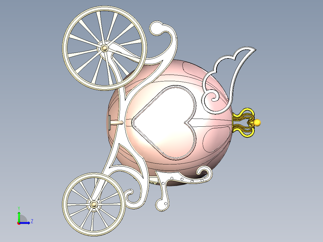 欧式雕花左视图