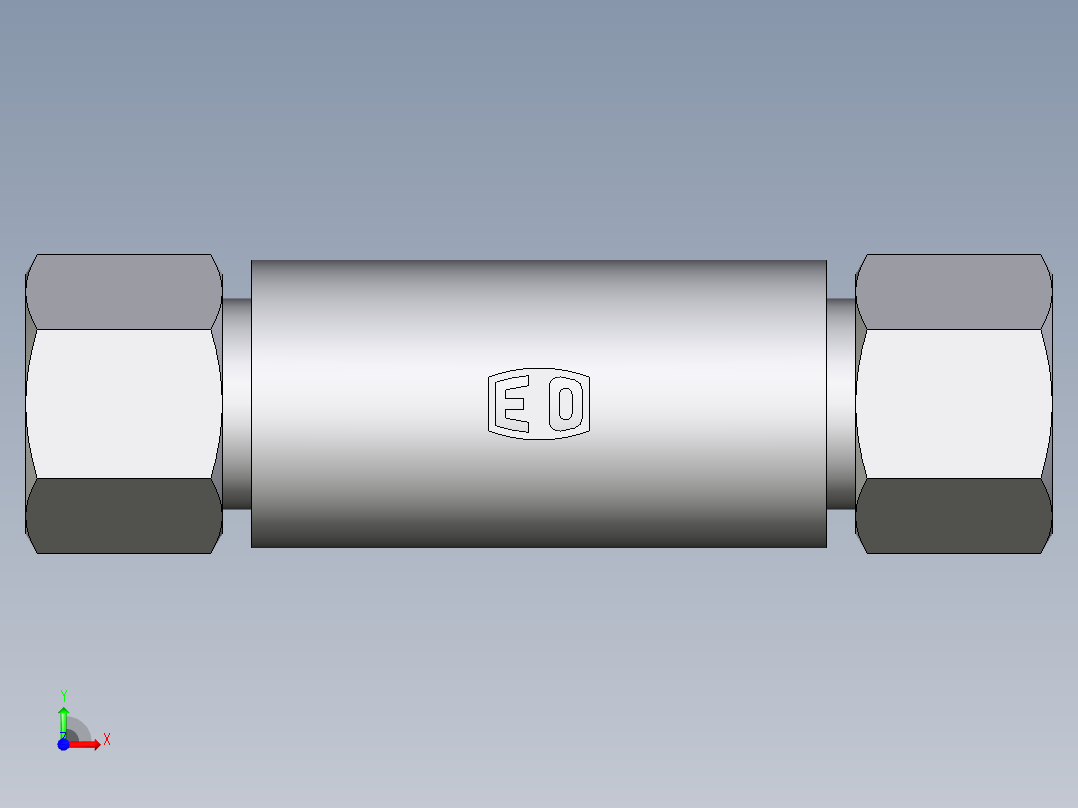 卡套式工业通用硬管接头EO_Weld_bulkhead_fitting_ESV14ZS71前视图