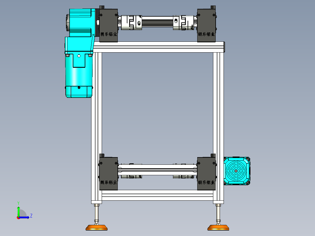 LE-小驱动头倍速链双向运转左视图