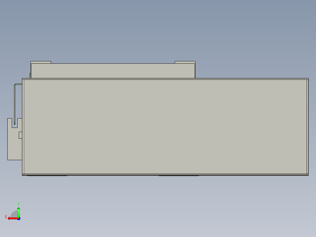 直线模组LHC17-S700-L设计图纸后视图