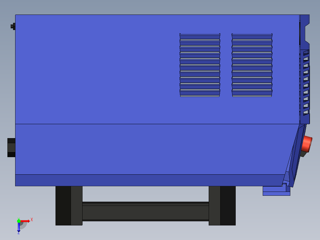 电焊机外壳模型俯视图