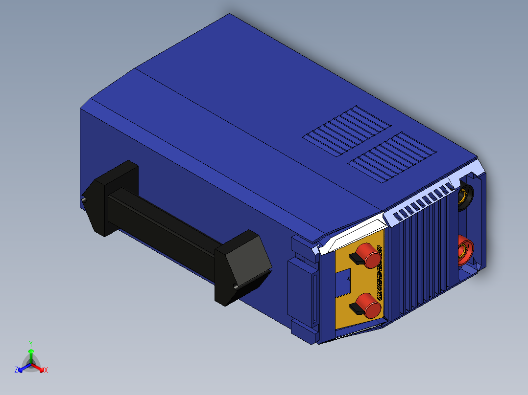 电焊机外壳模型正等轴测图