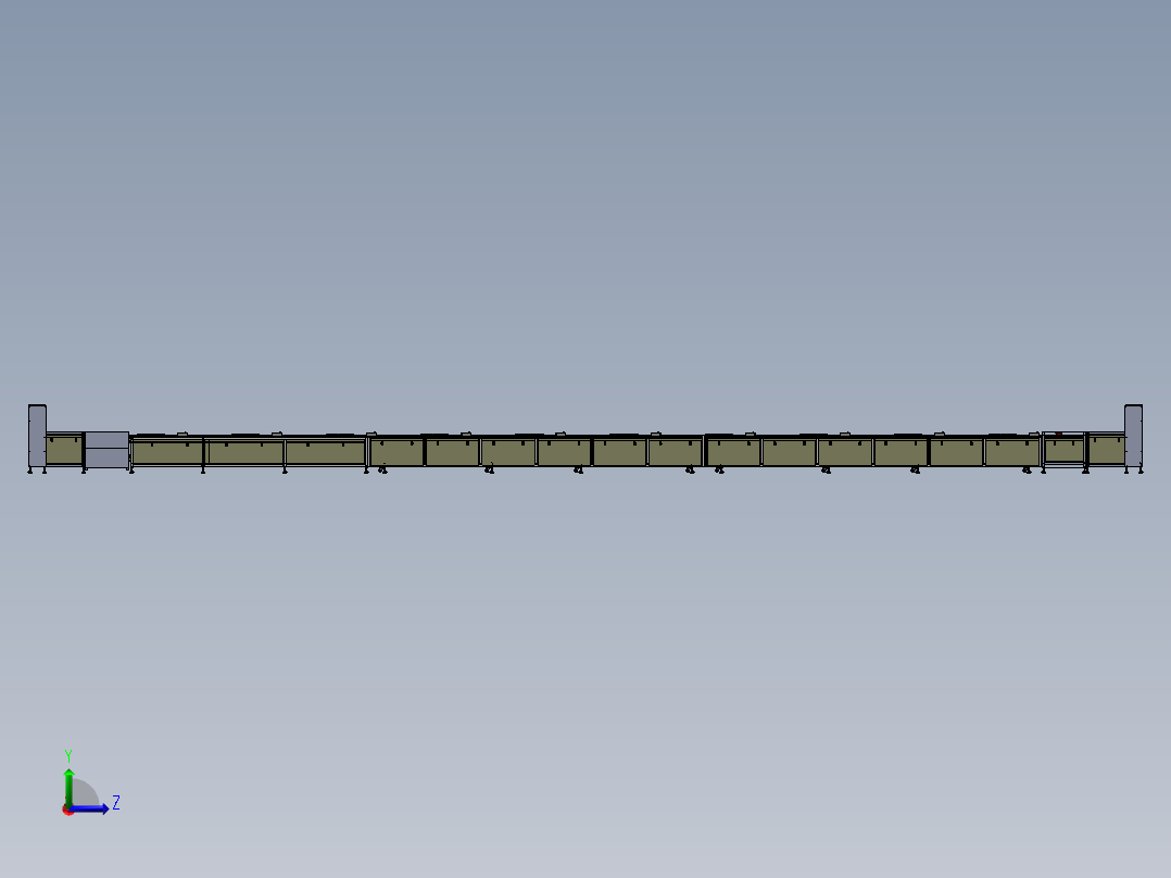 20米双层倍速链sw18可编辑左视图