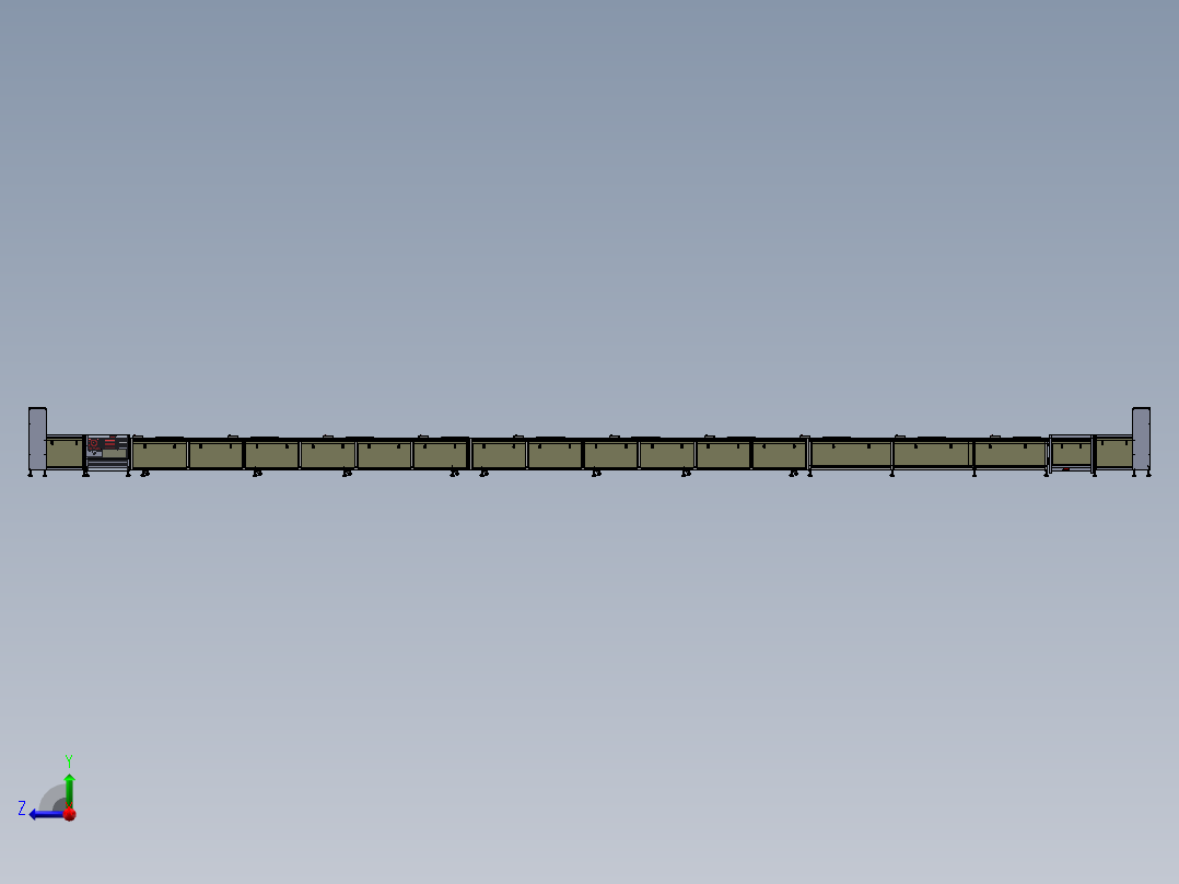 20米双层倍速链sw18可编辑右视图