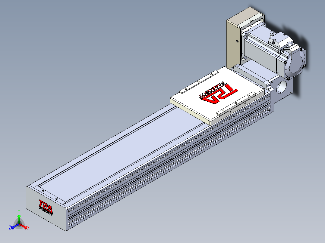 同步带全封闭直线模组TPA-HCB-110D-90-L350-RU-C-P40-N3主视图