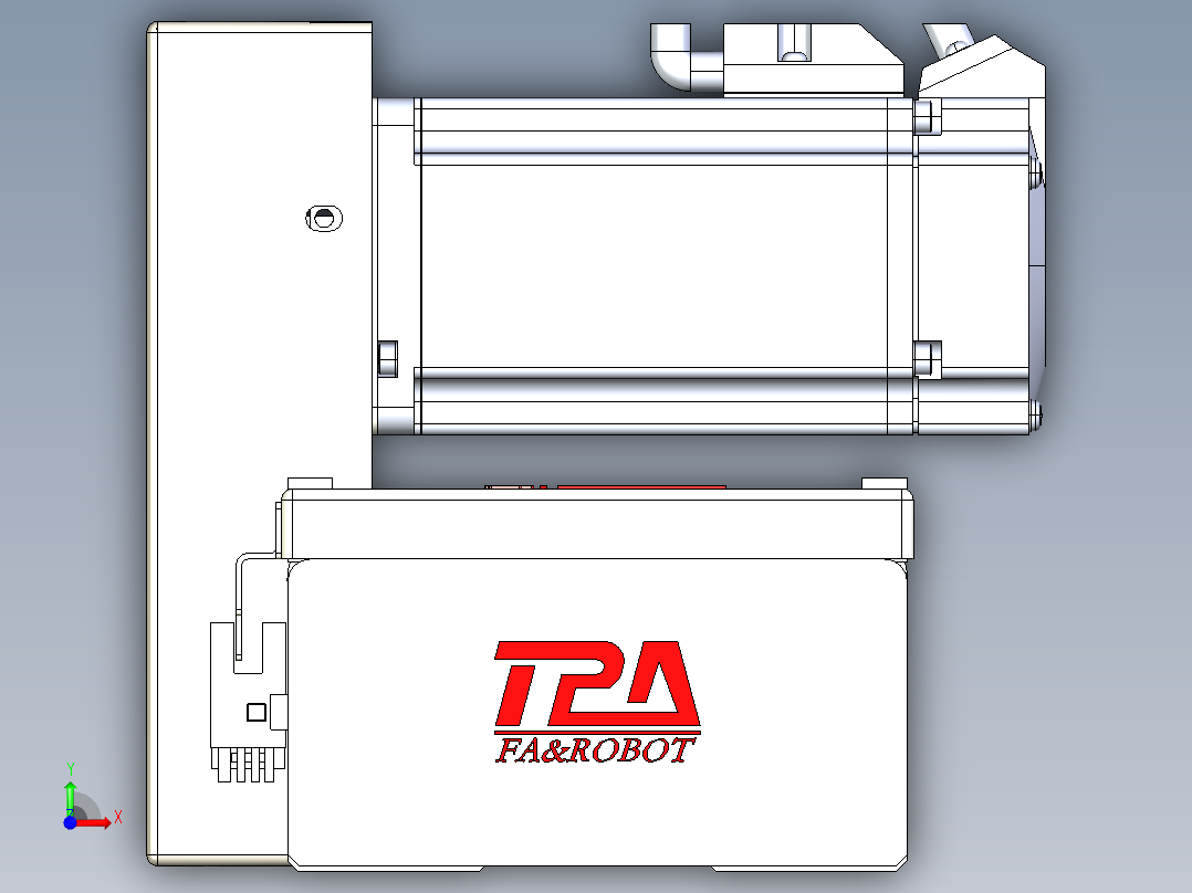 同步带全封闭直线模组TPA-HCB-110D-90-L350-RU-C-P40-N3前视图
