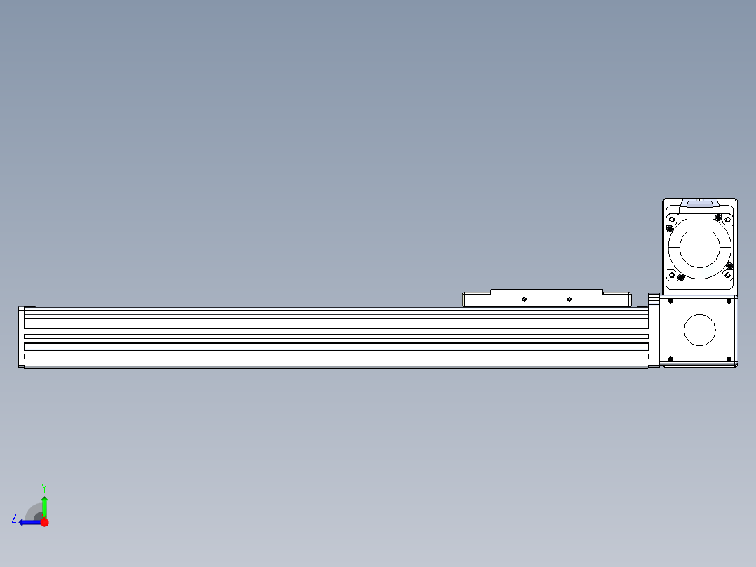同步带全封闭直线模组TPA-HCB-110D-90-L350-RU-C-P40-N3右视图