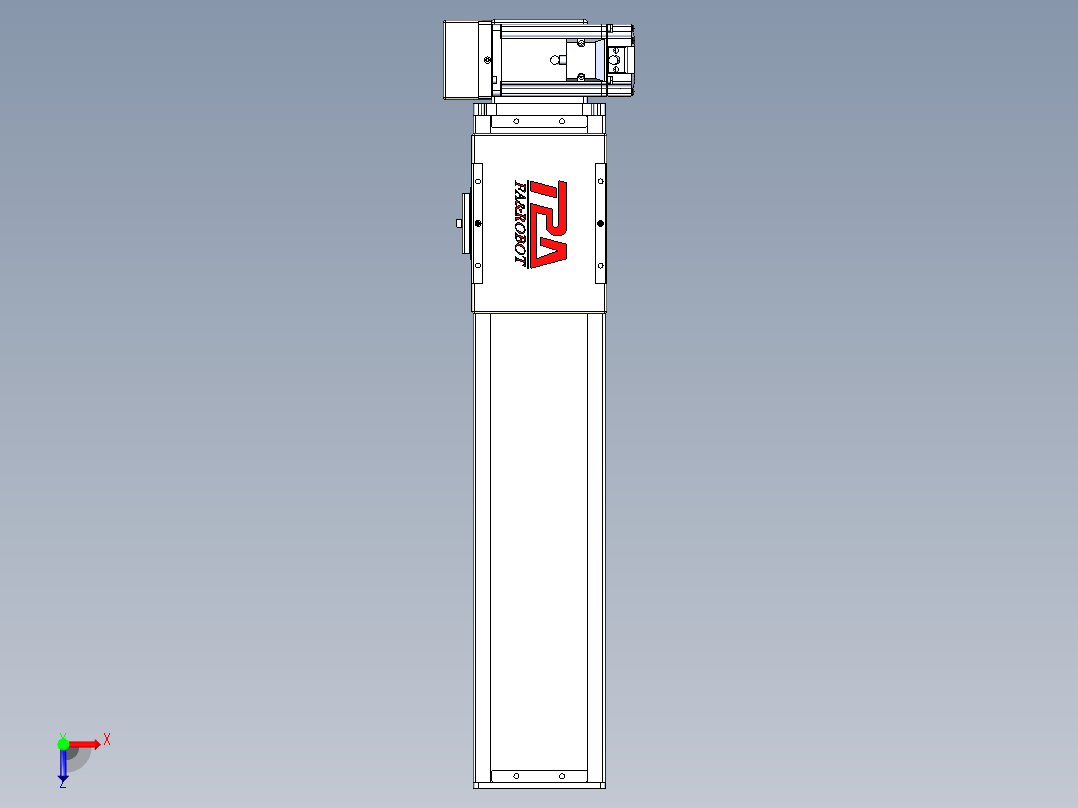 同步带全封闭直线模组TPA-HCB-110D-90-L350-RU-C-P40-N3俯视图