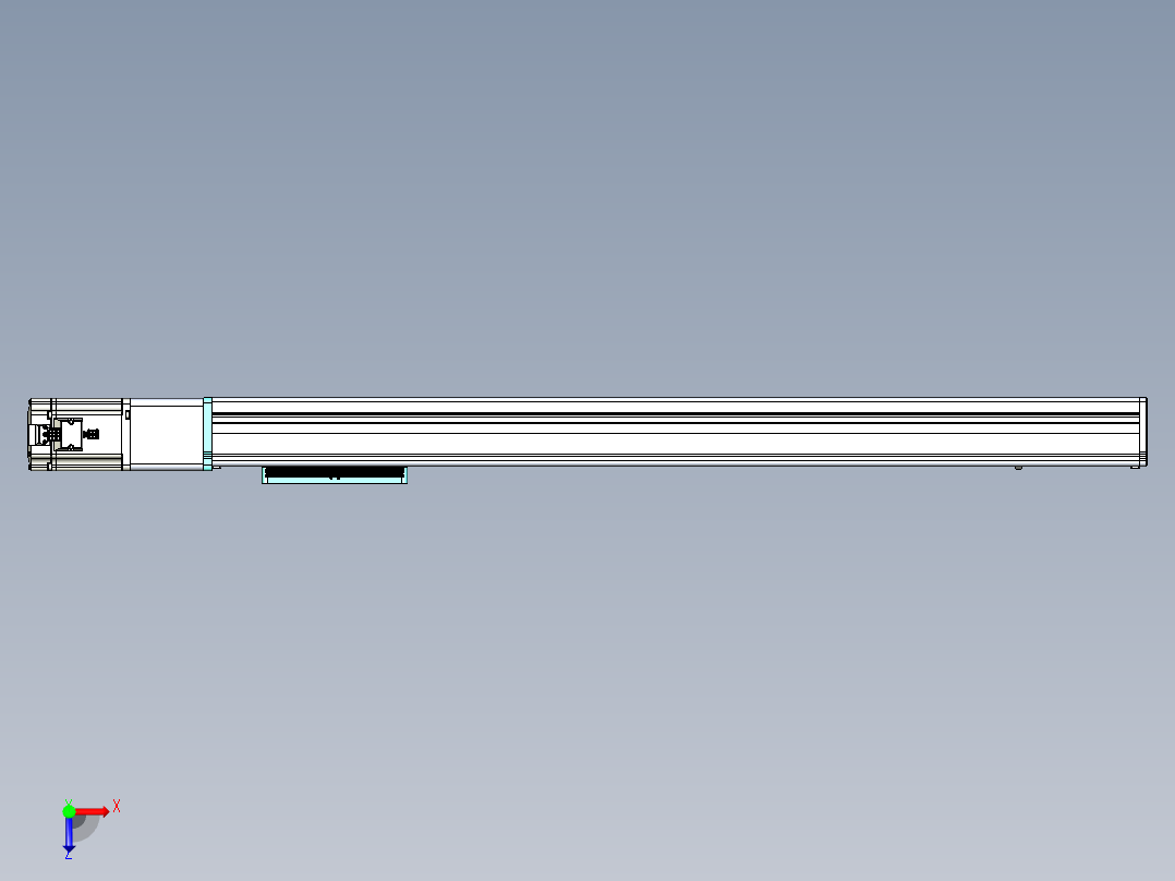 威洛博VC丝杆传动-无尘环境VC14-Lxx-C-S750-BC-ZP75-C3俯视图