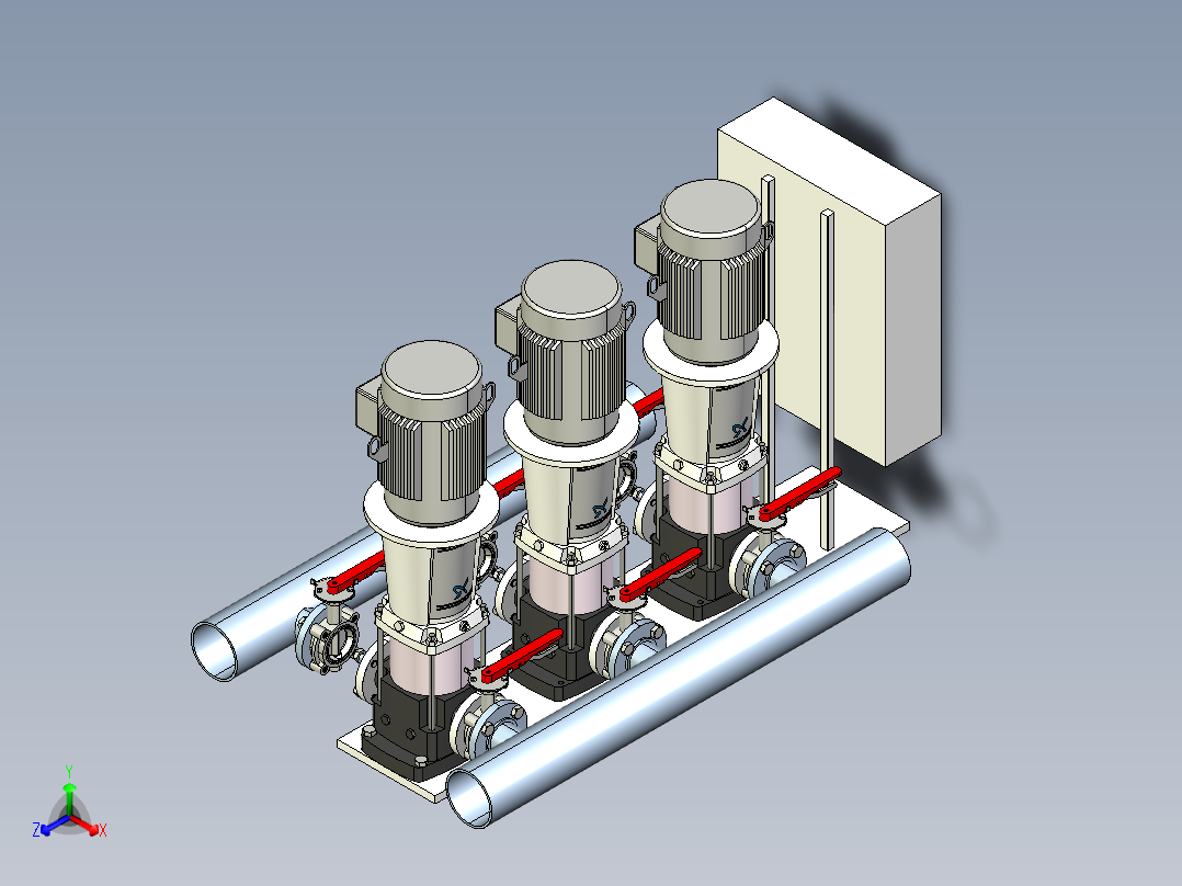 三重泵正等轴测图