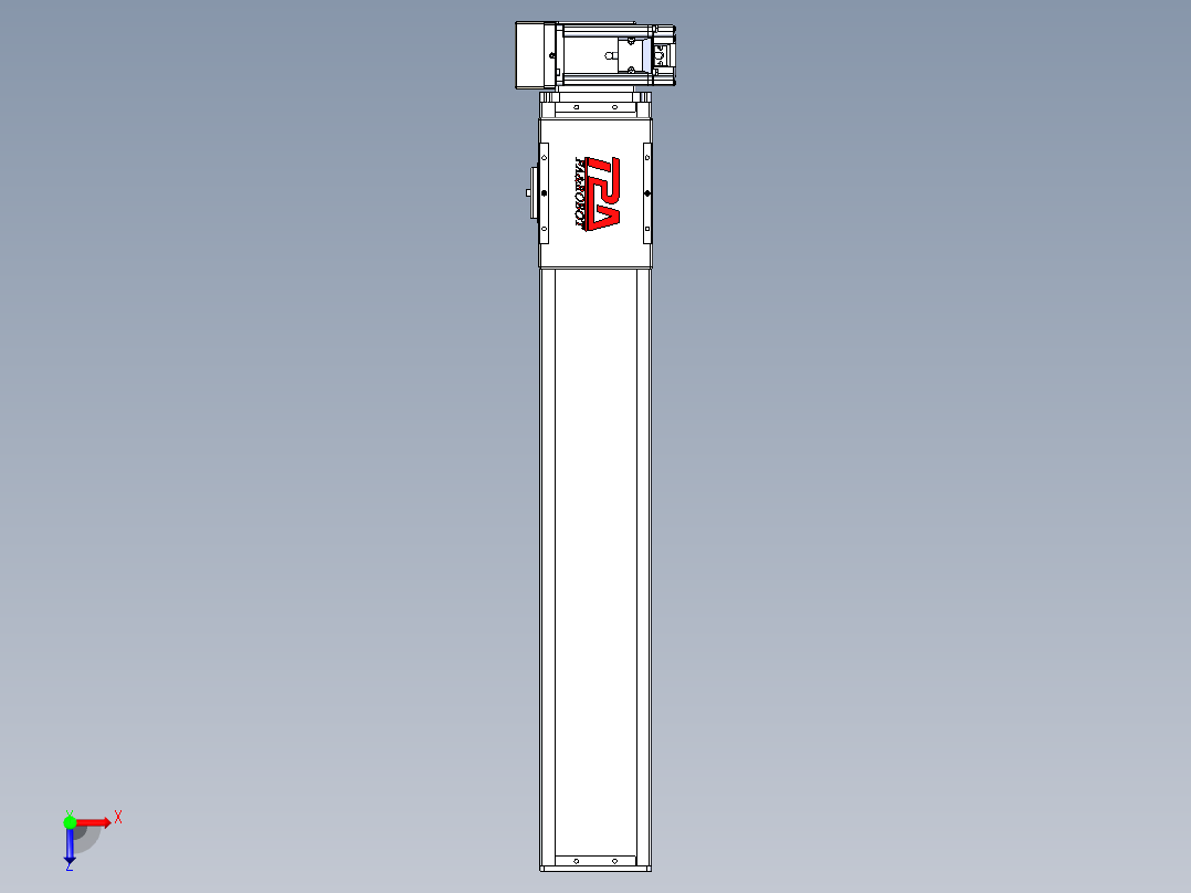 同步带全封闭直线模组TPA-HCB-110D-90-L550-RU-Y-P40-N3俯视图