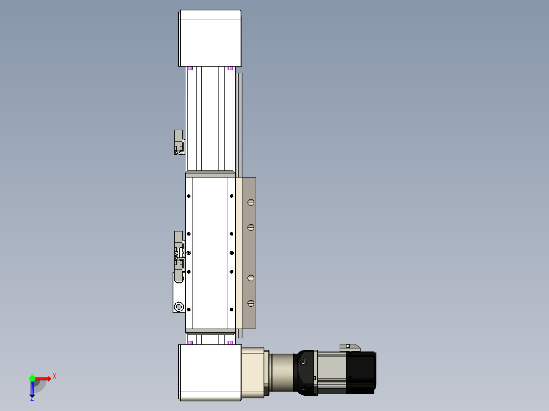 同步带滑台-欧规B8H-L176-S150-L-ZP40-D3-N5俯视图