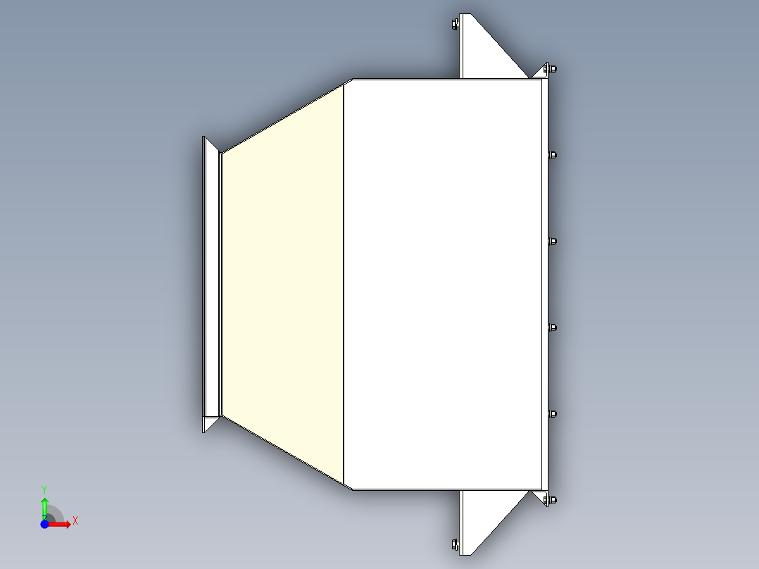 TD75型带式输送机头部漏斗 TD4J13前视图